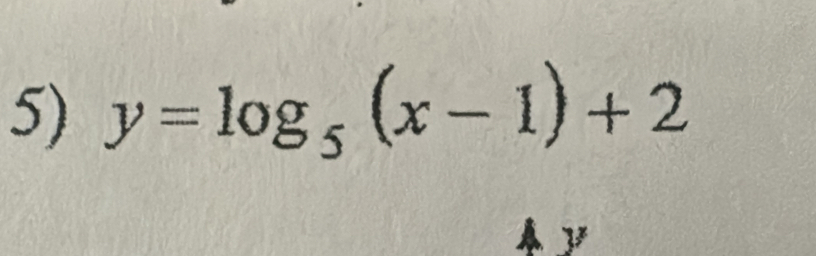 y=log _5(x-1)+2