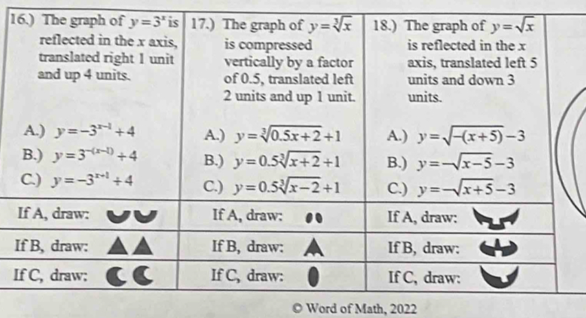 Word of Math, 2022