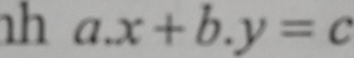 x+b.y=c