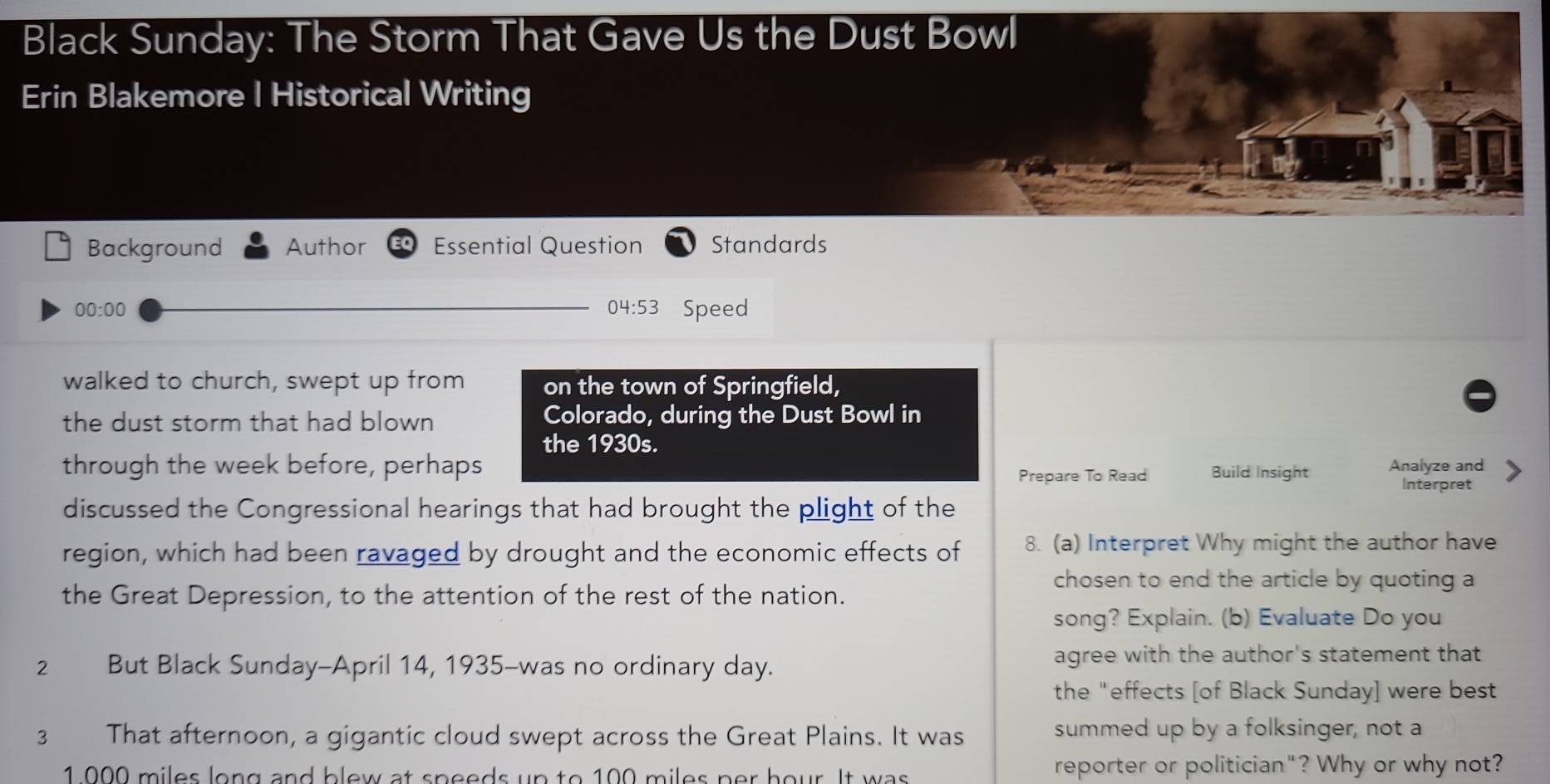 Solved: Black Sunday: The Storm That Gave Us the Dust Bowl Erin ...