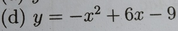 y=-x^2+6x-9