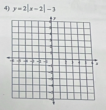 y=2|x-2|-3