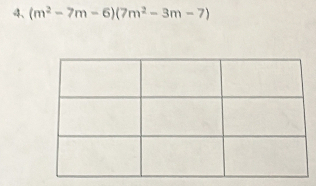 (m^2-7m-6)(7m^2-3m-7)