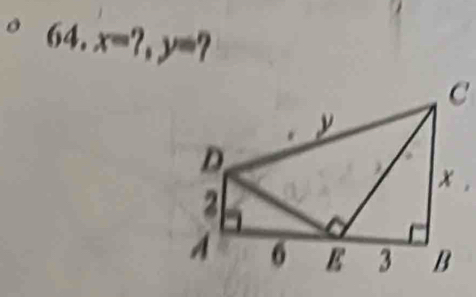 64.x=?, y= ?