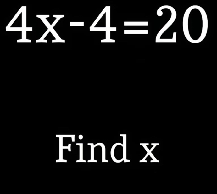 4x-4=20
Find (4,4)