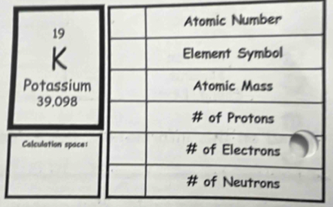 Potassium
39,098
Calculation space: