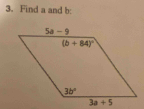 Find a and b: