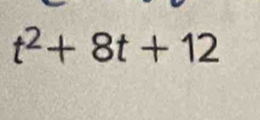 t^2+8t+12