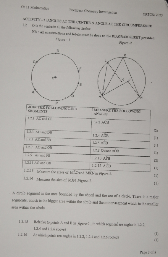 Solved: Gr 11 Mathematics Euclidean Geometry Investigation ORTCD/ 2023 ...