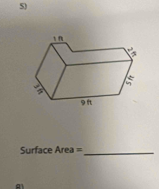 Surface Area =_ 
AI