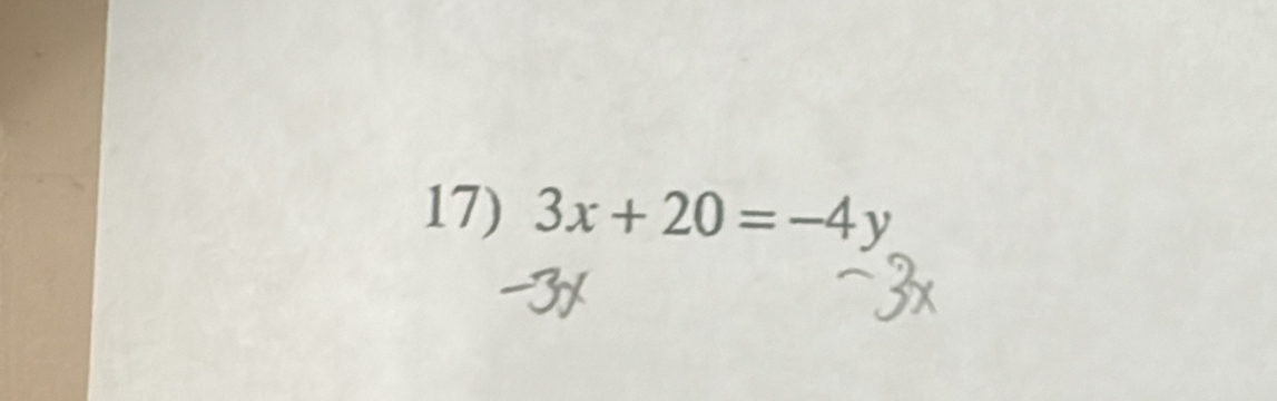 3x+20=-4y