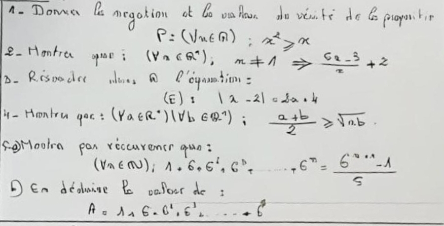 Donea De megation of bo oa Han do veute do to propers tin
p=(1/x∈ A); x^2≥slant x
e-Hontra opan; (forall n(A^*),n!= 1Rightarrow  (6a-3)/2 +2
D. Rispodel woes a Doyaaation:
(E):|2-2|=2a+4
A - Hontru got: (Y_a∈ R^(+beginpmatrix) forall b∈ R^(wedge)); frac 1a_b= 1/a   (a+b)/2 ≥slant sqrt(n· b)
forooln pan riccarencr quo:
(V_n∈ N)_i1· 6· 6^i· 6^i+·s +6^n= 6^n· 1/5 
D En dedlaine Be onfoor do :
A=A_16.6^1.6^1...+6^4