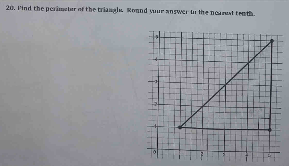 Find the perimeter of the triangle. Round your answer to the nearest tenth.