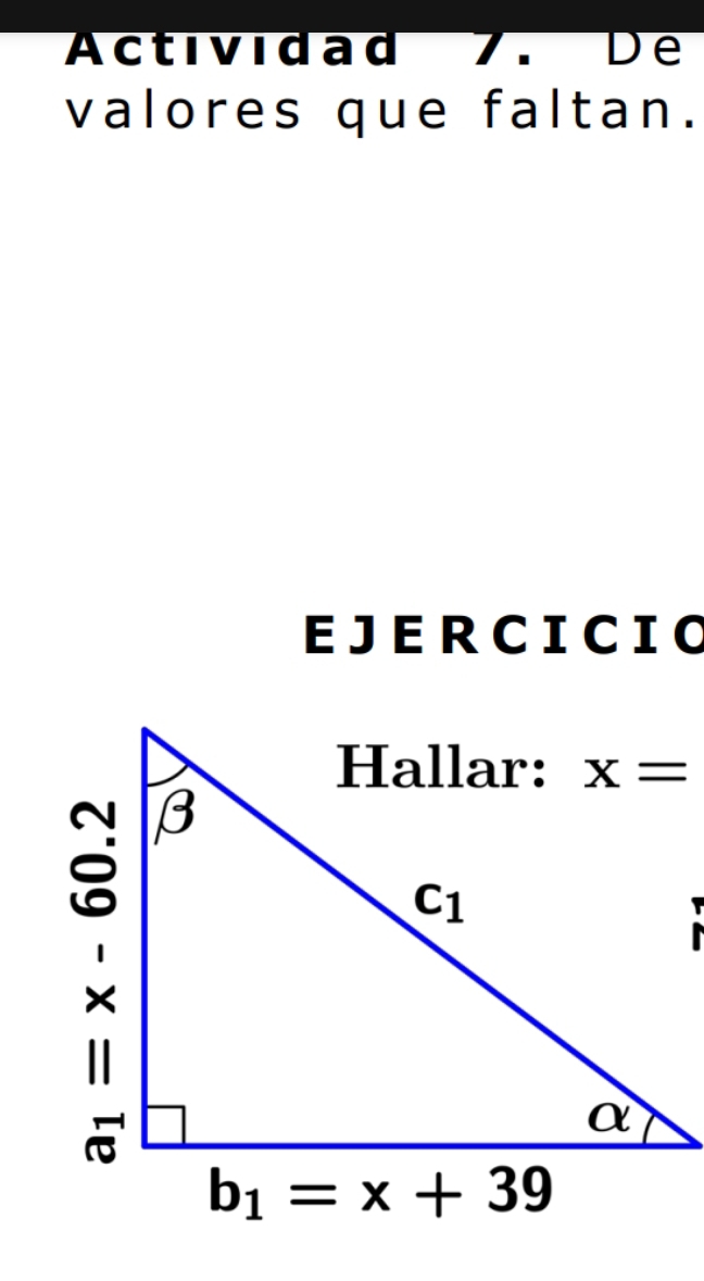 Actividad 7. De
valores que faltan.
EJERCICIO