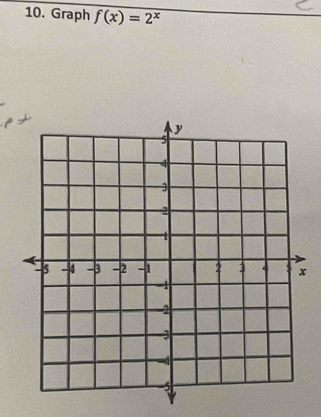 Graph f(x)=2^x