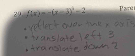 f(x)=-(x-3)^3-2
Parer