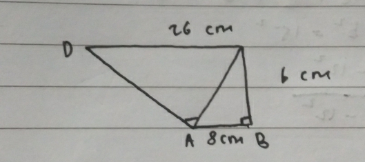 26 cm
D
6 cm
A 8 cm B