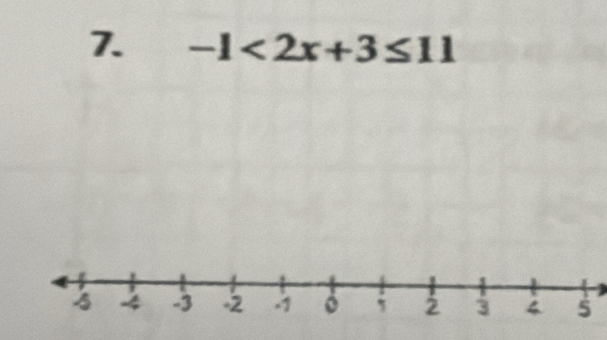 -1<2x+3≤ 11