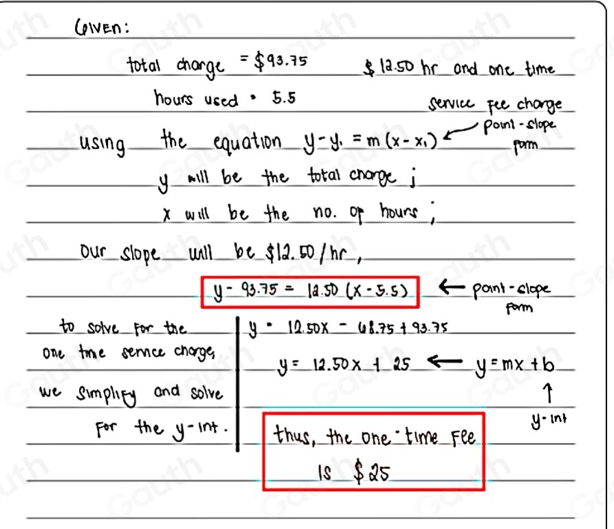 Solved: Liam rented a pedal board for 5.5 hours and paid a total of $93 ...