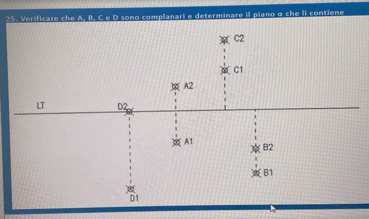 Verificare che A, B, C e D sono complanari e determinare il piano α che li contiene