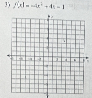 f(x)=-4x^2+4x-1
x