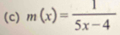 m(x)= 1/5x-4 