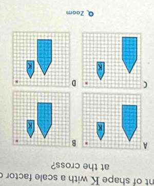 nt of shape K with a scale factor d
at the cross? 
Zoom