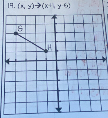 (x,y)to (x+1,y-6)