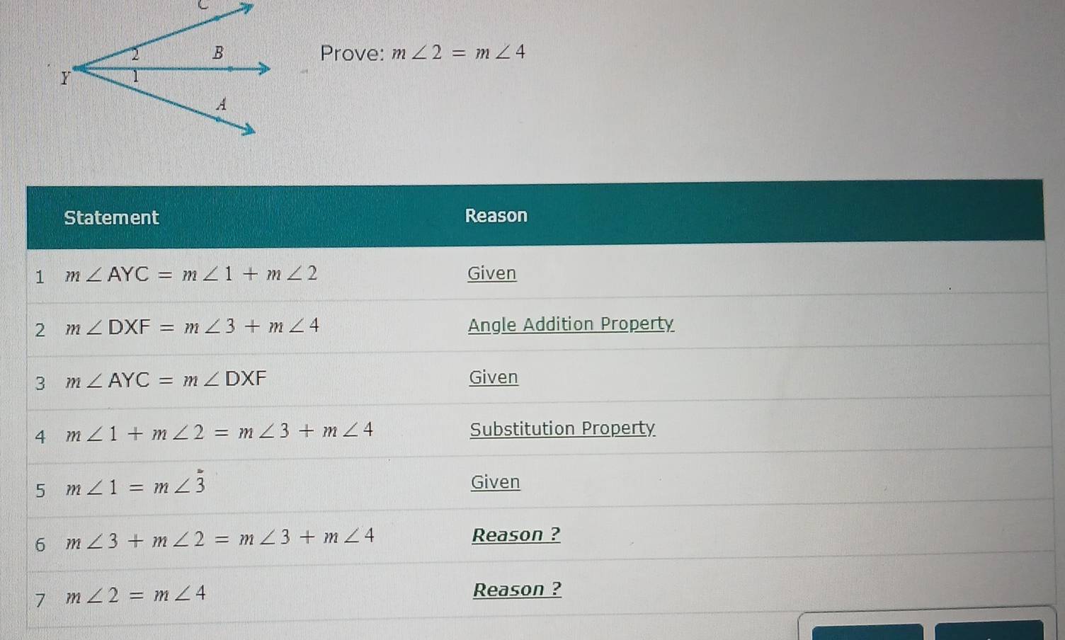 Prove: m∠ 2=m∠ 4