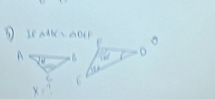 ③ 10 △ ABCsim △ DEF
x=4