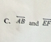overline AB and overline EF