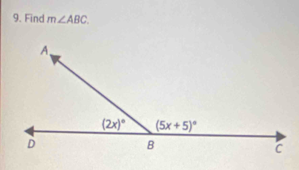 Find m∠ ABC.