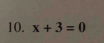 x+3=0