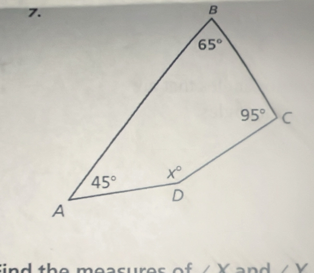 ind the measures of / X and / Y