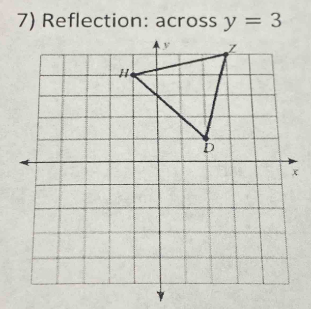 Reflection: across y=3