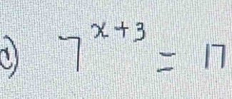 7^(x+3)=17