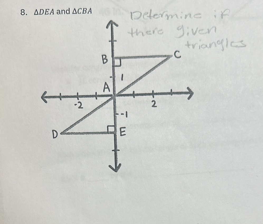 △ DEA and △ CBA