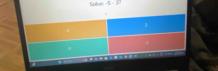 Solve: -5-3
2