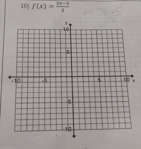 f(x)= (3x-5)/2 