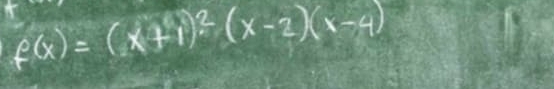 f(x)=(x+1)^2(x-2)(x-4)