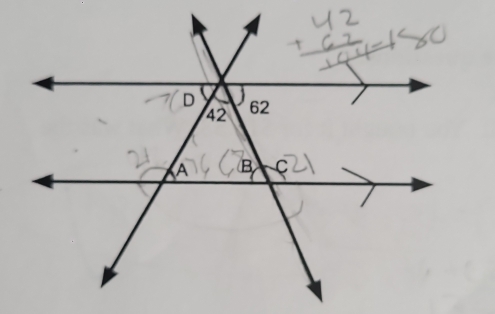 beginarrayr 42 +62 hline -44endarray =180