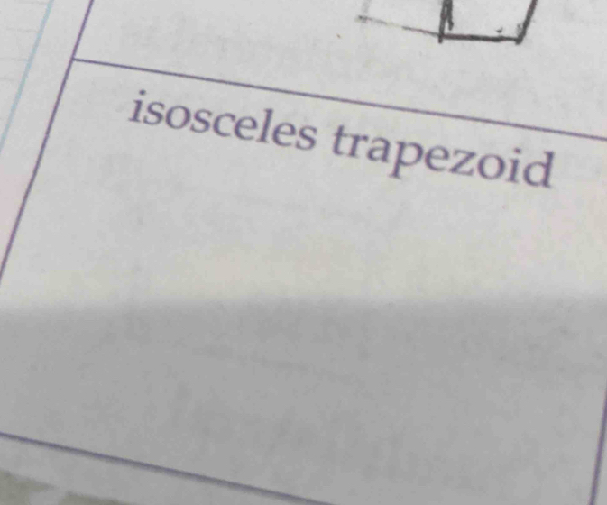 isosceles trapezoid