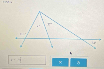 Find x.
x=79
×