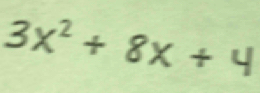 3x² + 8x + 4