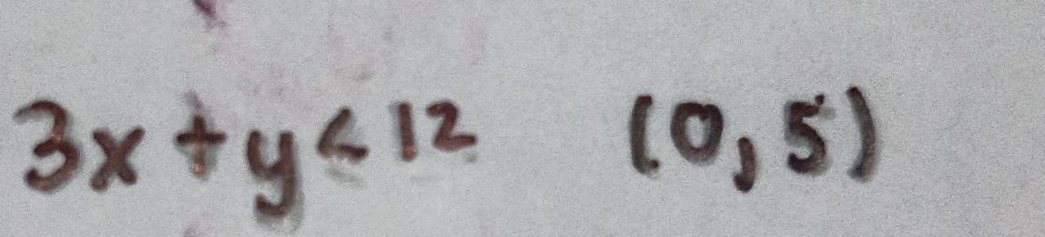 3x+y<12</tex>
(0,5)