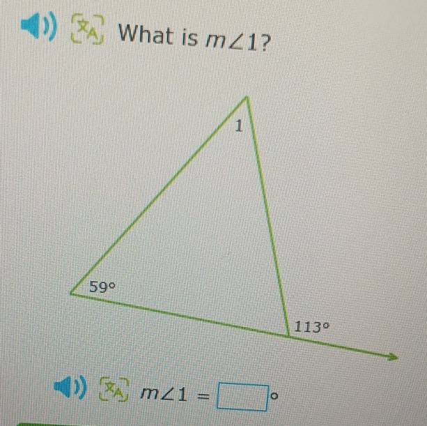 What is m∠ 1 ?
if m∠ 1=□°