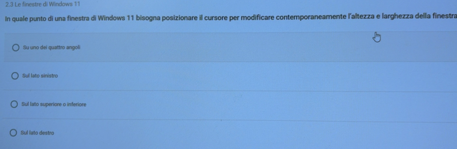 Risolto:2.3 Le finestre di Windows 11 In quale punto di una finestra di ...