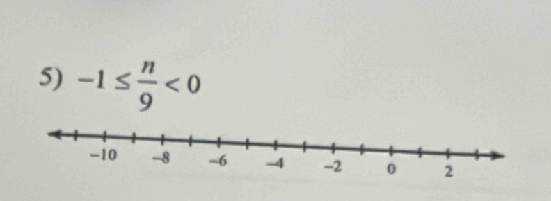 -1≤  n/9 <0</tex>