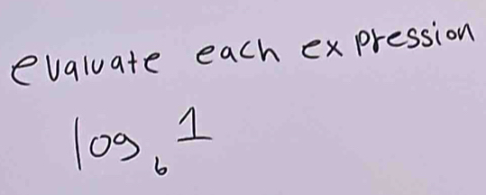 evqluate each expression
log _61