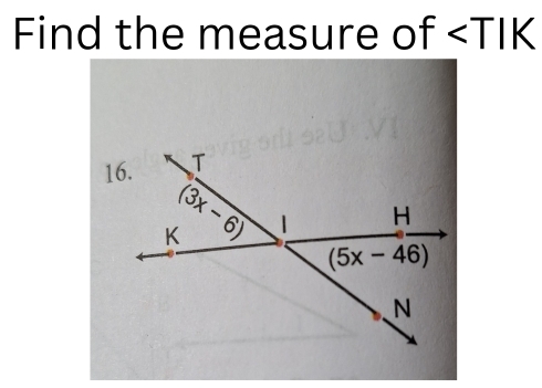 Find the measure of